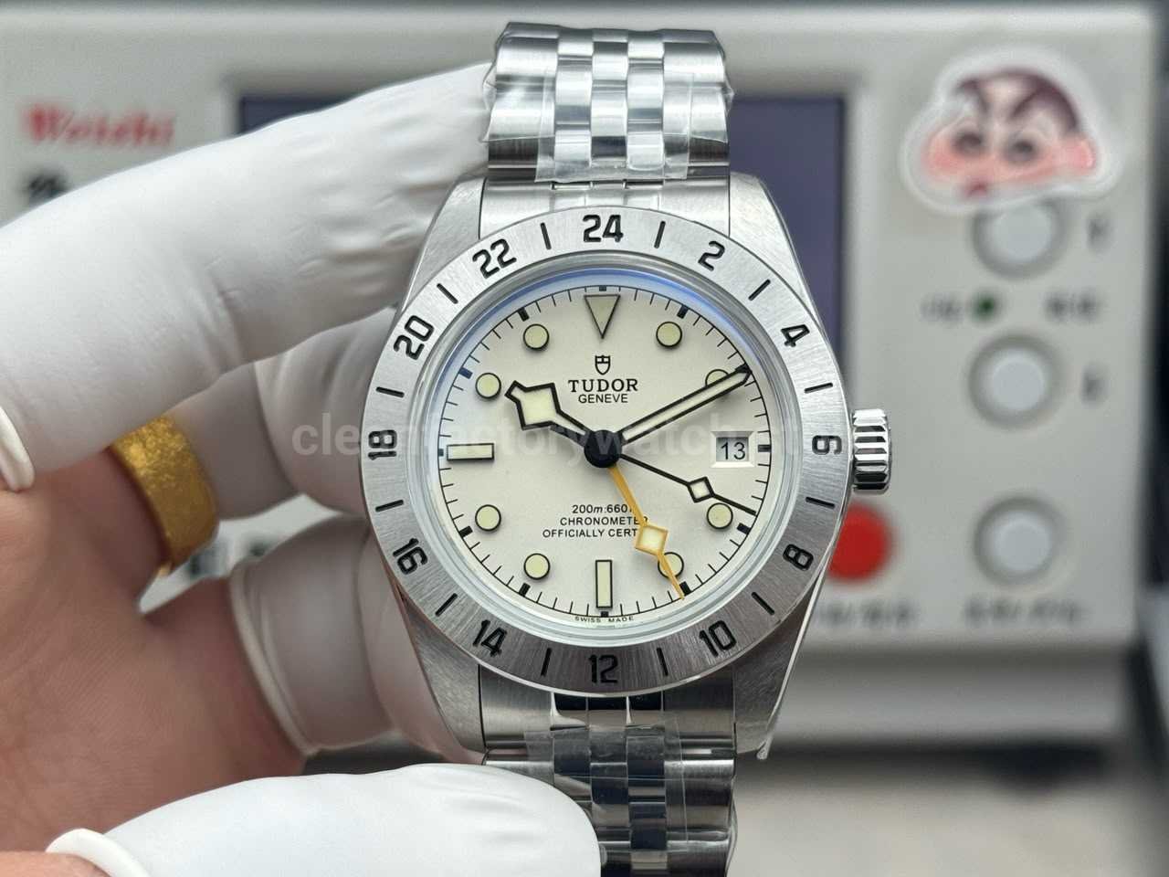 3C Factory Tudor Black Bay Pro 79470 white dial 39mm Jubilee-style bracelet