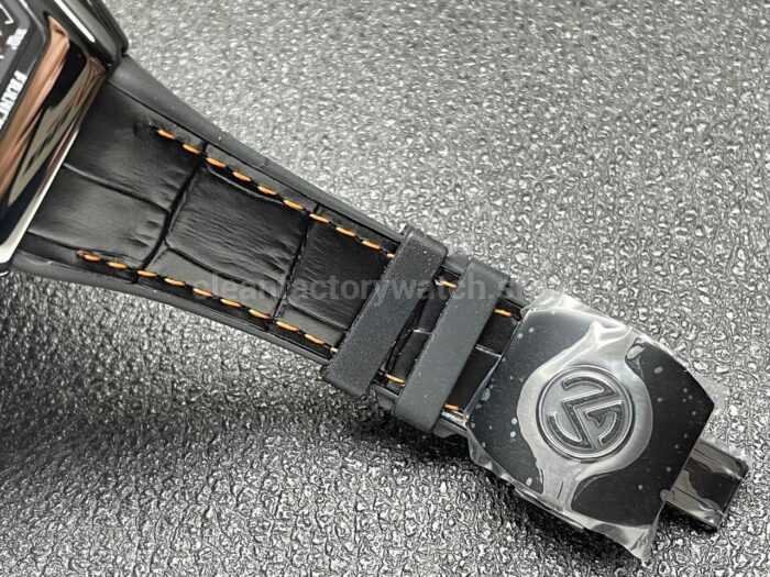 ABF Factory Franck Muller Vanguard V45 44mm Black Ceramic Leather Strap White Arabic Numerals Black Dial - Image 8