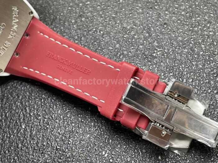 ABF Factory Franck Muller Vanguard V45 44mm White Ceramic Red Leather Strap Red Dial - Image 9