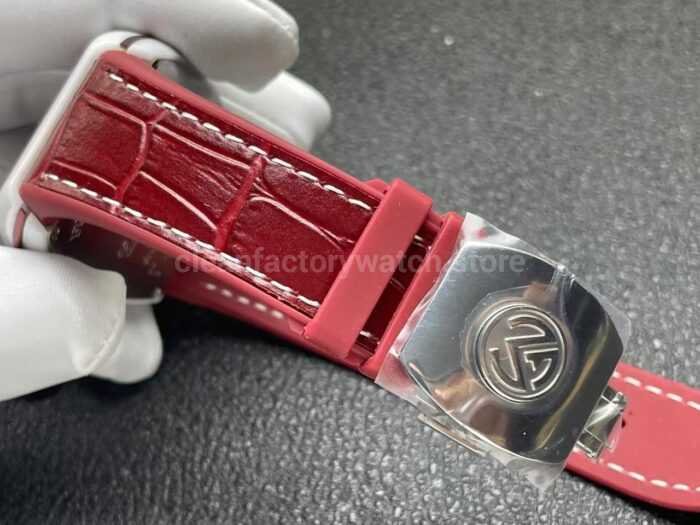 ABF Factory Franck Muller Vanguard V45 44mm White Ceramic Red Leather Strap Red Dial - Image 8