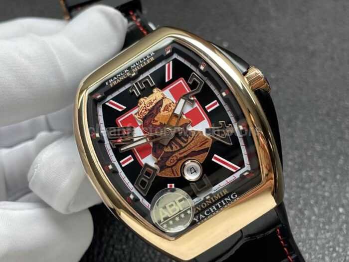 ABF Factory Franck Muller Vanguard Zvonimir V45 44mm Rose Gold Leather Strap Black Dial - Image 2