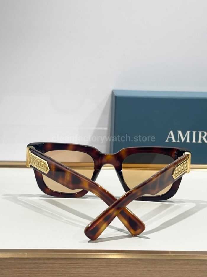 Amiri Mulholland Square Sunglasses | Dark Tortoiseshell Frame with Brown Gradient Lenses - Image 4