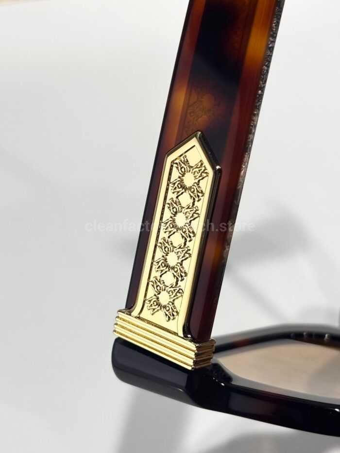 Amiri Mulholland Square Sunglasses | Dark Tortoiseshell Frame with Brown Gradient Lenses - Image 7