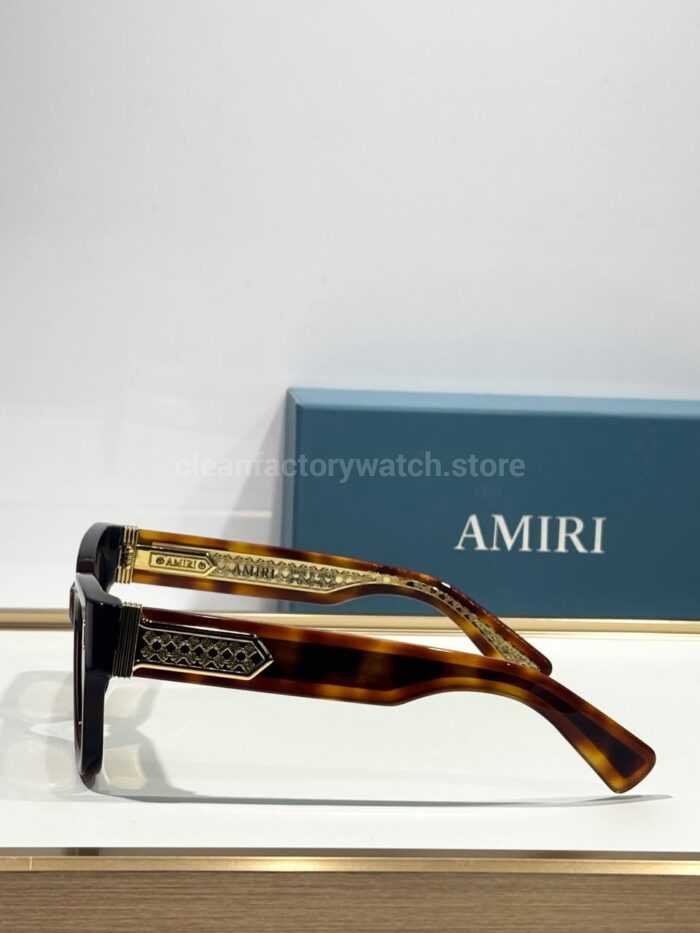 Amiri Mulholland Square Sunglasses | Dark Tortoiseshell Frame with Brown Gradient Lenses - Image 5