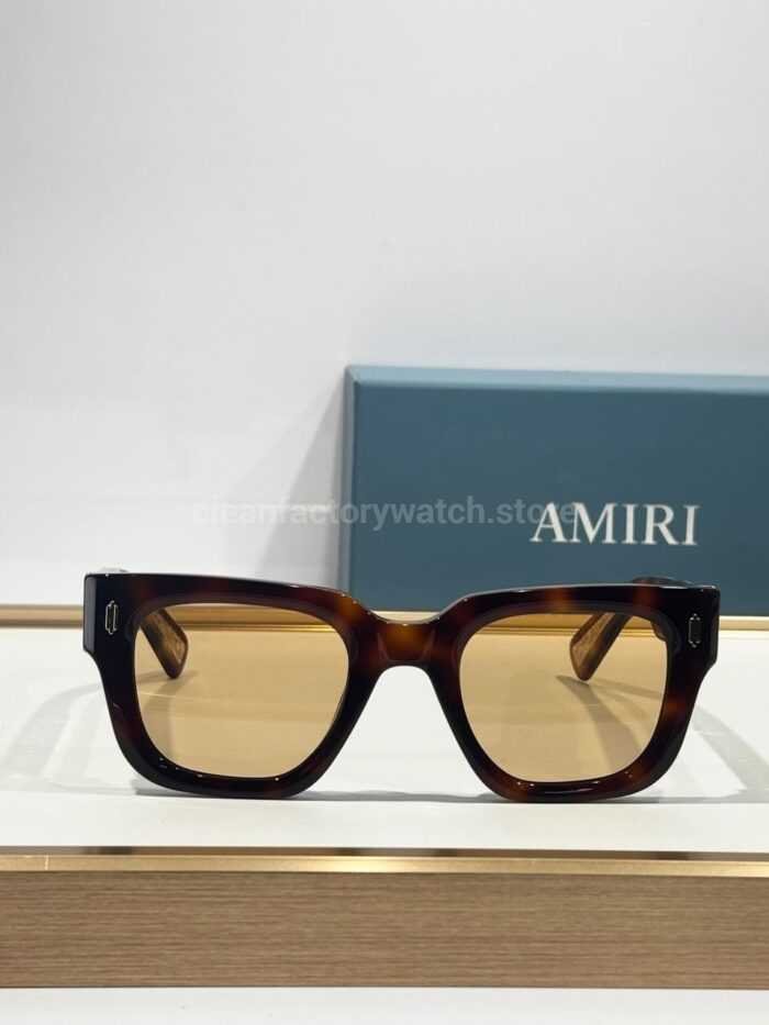 Amiri Mulholland Square Sunglasses | Dark Tortoiseshell Frame with Brown Gradient Lenses - Image 3