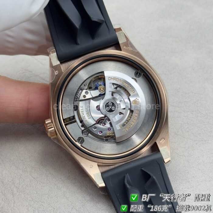 B Factory Rolex Sky-Dweller 336235-0002 42mm Rose Gold Oysterflex Brown Dial - Image 8