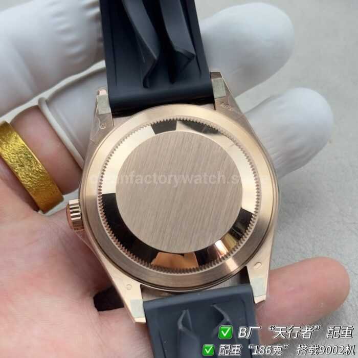 B Factory Rolex Sky-Dweller 336235-0008 42mm Rose Gold Oysterflex Grey Dial - Image 8