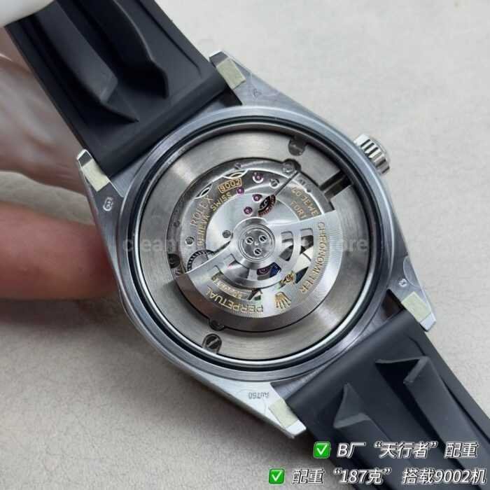B Factory Rolex Sky-Dweller 336239-0002 42mm White Gold Oysterflex Black Dial - Image 9