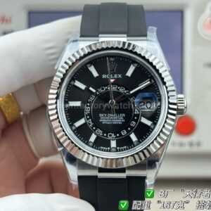 B Factory Rolex Sky-Dweller 336235-0003 rose gold Oysterflex white dial