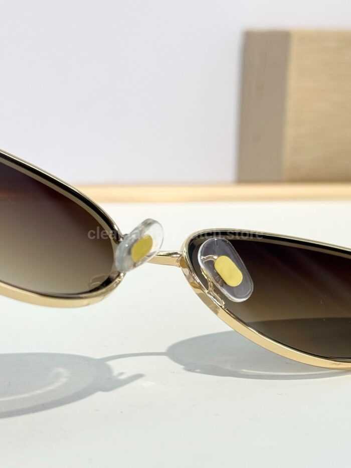 Bottega Veneta 5G587 Square Sunglasses | Light Gold Frame & Brown Gradient Lenses - Image 7