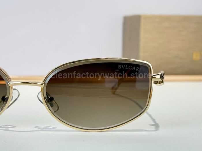 Bottega Veneta 5G587 Square Sunglasses | Light Gold Frame & Brown Gradient Lenses - Image 5