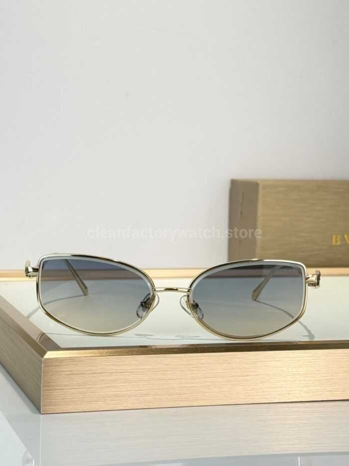 Bottega Veneta 5G587 Square Sunglasses | Light Gold Frame & Grey Gradient Lenses - Image 3