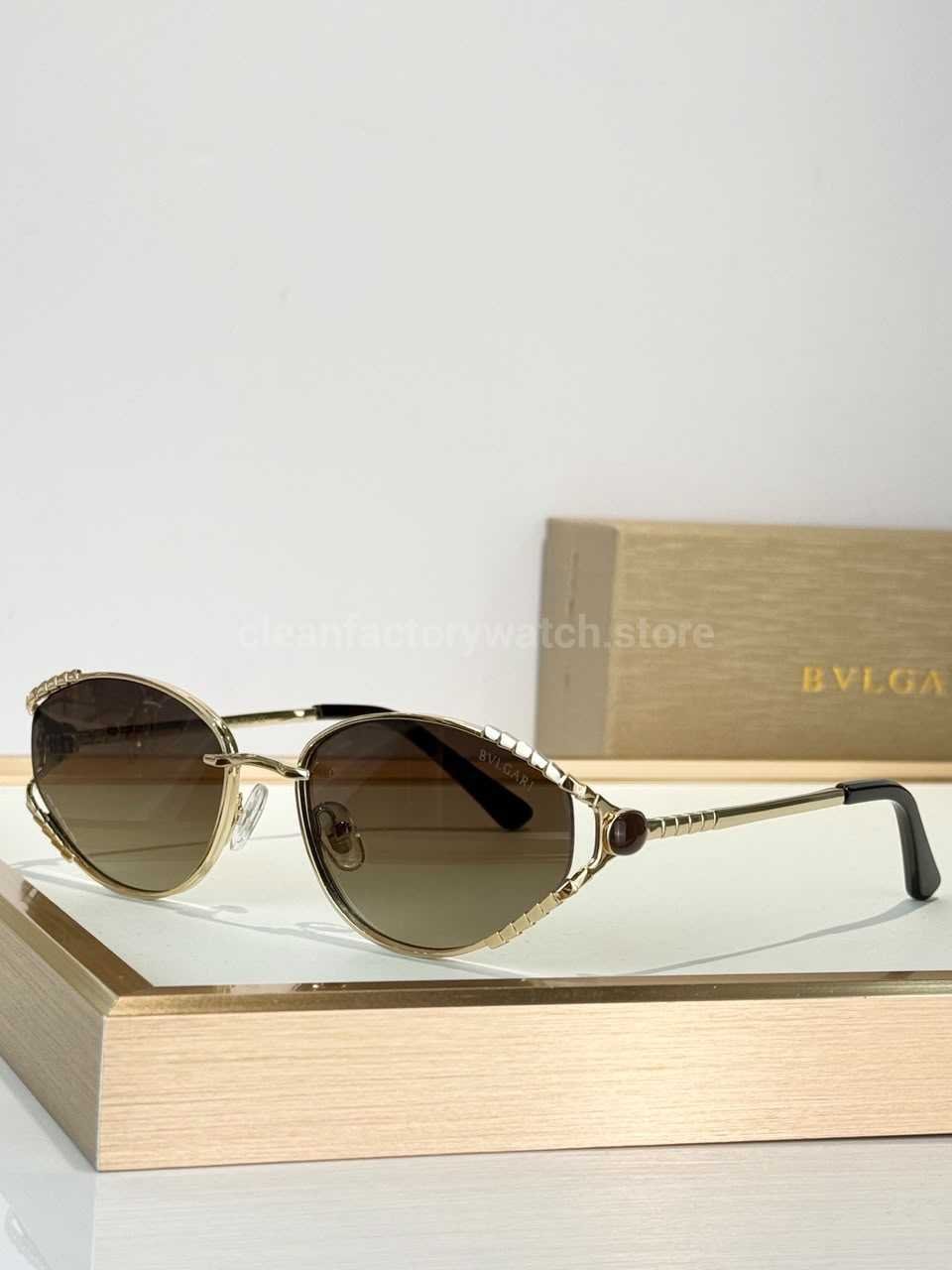 Bvlgari BV5025 S Butterfly Sunglasses | Light Gold Frame & Brown Gradient Lenses