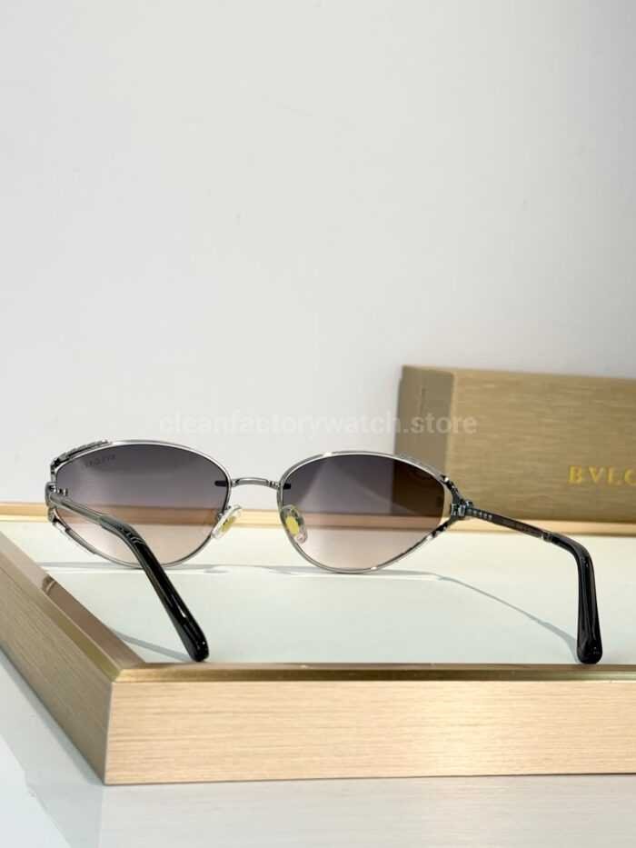 Bvlgari BV5025 S Butterfly Sunglasses | Silver Frame & Grey Gradient Lenses - Image 10