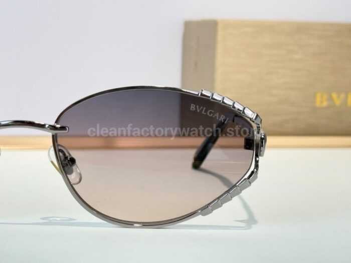 Bvlgari BV5025 S Butterfly Sunglasses | Silver Frame & Grey Gradient Lenses - Image 6