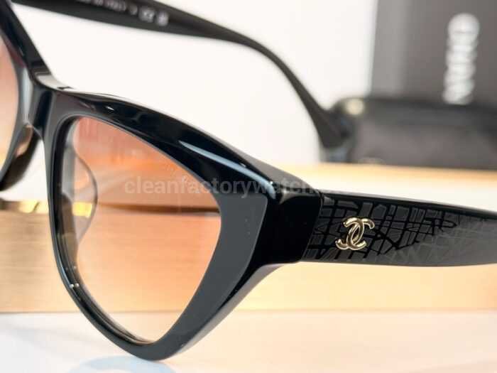 Chanel CH3518 Cat-Eye Sunglasses | Black Frame with Brown Gradient Lenses - Image 4
