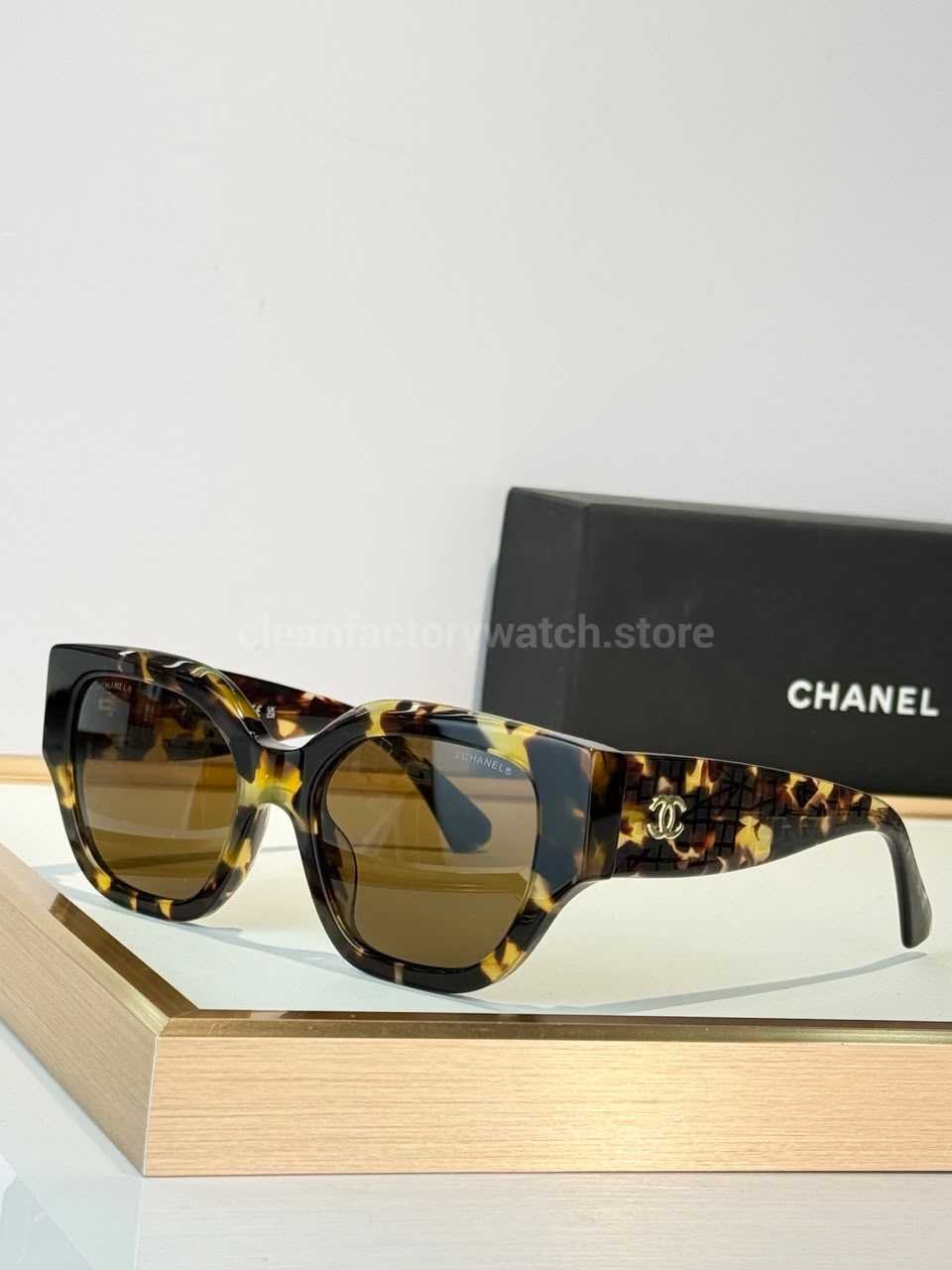 Chanel 5571 Cat-Eye Sunglasses | Tortoiseshell Frame & Amber Brown Lenses
