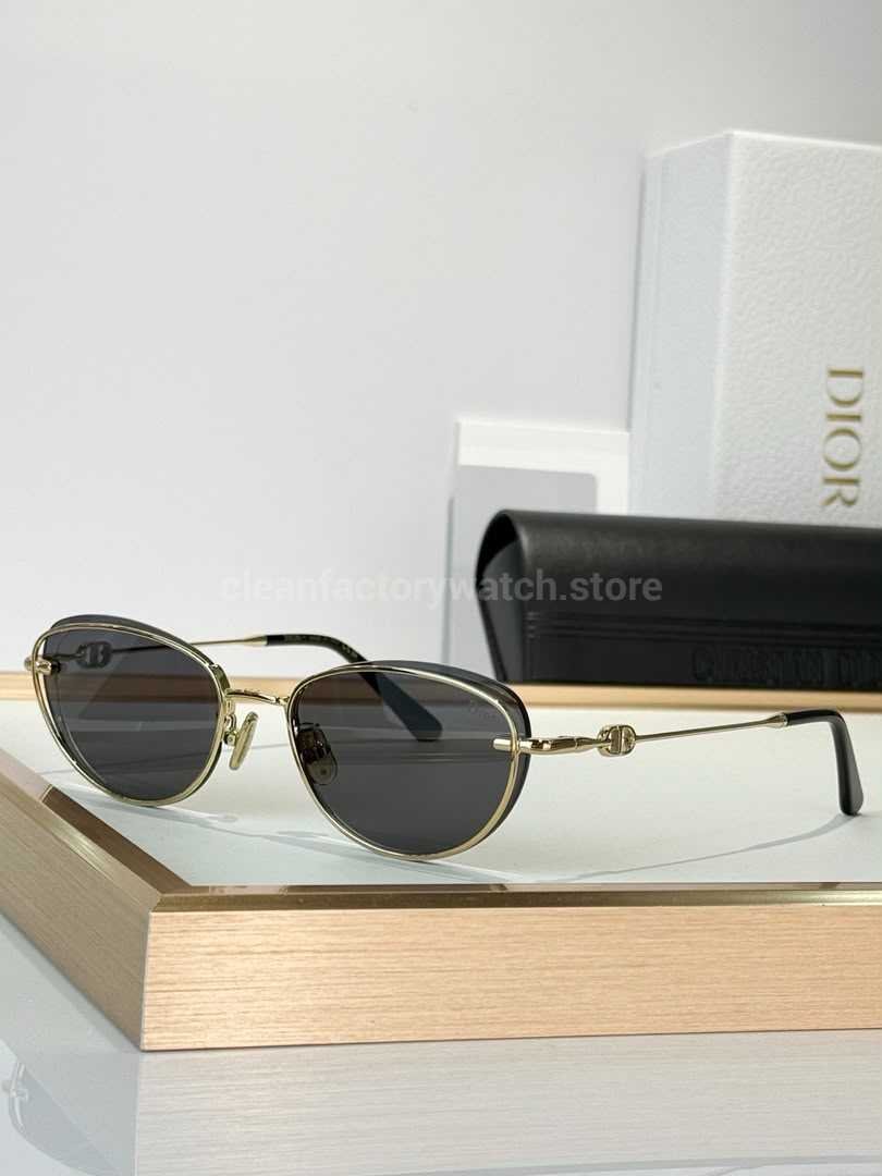Dior Petit CD B1U Cat-Eye Sunglasses | Gold Frame with Dark Grey Lenses