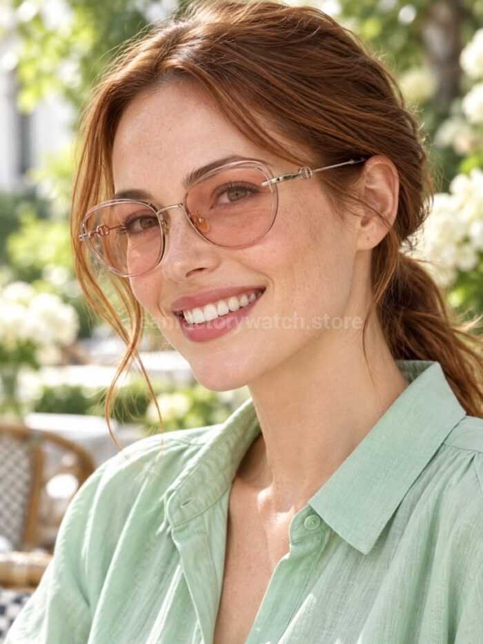 Dior Petit CD B1U Cat-Eye Sunglasses | Rose Gold Frame with Light Pink Lenses - Image 2