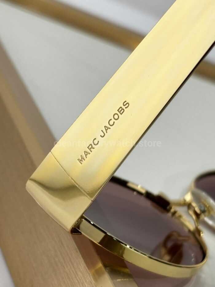 Marc Jacobs MARC 806/S Oval Sunglasses | Gold Frame & Rose Brown Lenses - Image 6