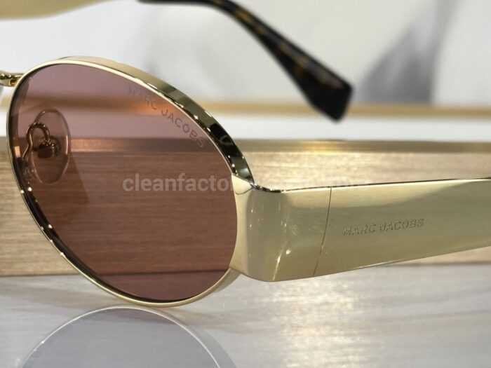 Marc Jacobs MARC 806/S Oval Sunglasses | Gold Frame & Rose Brown Lenses - Image 4
