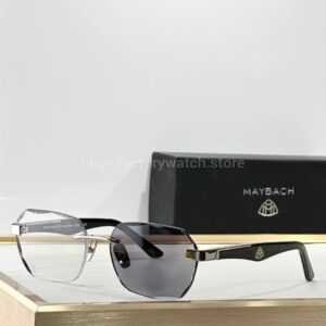 Maybach The Arttai Rimless Sunglasses | Silver-Tone Frame with Grey Gradient Lenses