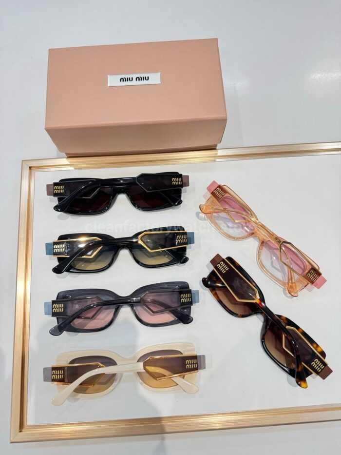 Miu Miu MU7377S Square Sunglasses | Dark Tortoiseshell Frame & Brown Gradient Lenses - Image 6
