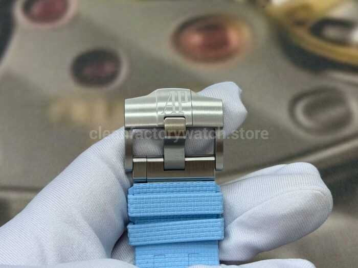 OCTA Factory Audemars Piguet Royal Oak Offshore Chronograph 26238ST.OO.A340CA.01 42mm Steel Blue Rubber Strap Arabic Numerals Blue Dial - Image 9