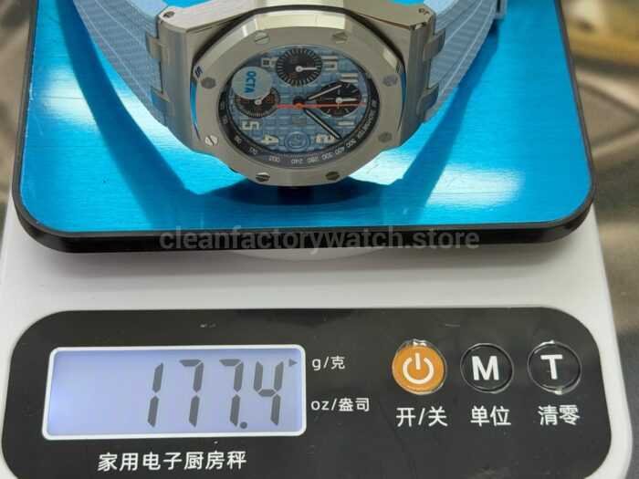 OCTA Factory Audemars Piguet Royal Oak Offshore Chronograph 26238ST.OO.A340CA.01 42mm Steel Blue Rubber Strap Arabic Numerals Blue Dial - Image 10