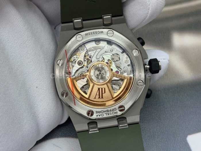 OCTA Factory Audemars Piguet Royal Oak Offshore Chronograph 26238TI.OO.A056CA.01 42mm Steel Green Rubber Strap Arabic Numerals Green Dial - Image 8