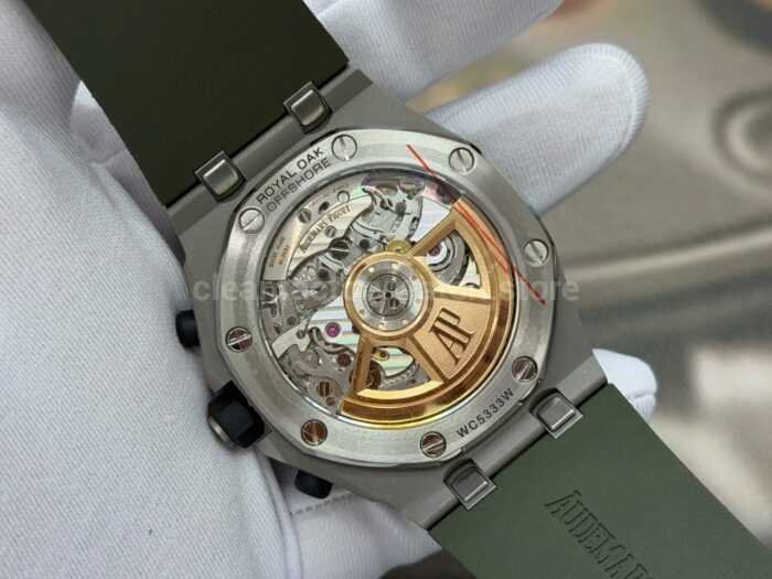 OCTA Factory Audemars Piguet Royal Oak Offshore Chronograph 26238TI.OO.A056CA.01 42mm Steel Green Rubber Strap Arabic Numerals Green Dial - Image 7