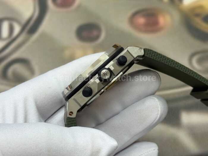OCTA Factory Audemars Piguet Royal Oak Offshore Chronograph 26238TI.OO.A056CA.01 42mm Steel Green Rubber Strap Arabic Numerals Green Dial - Image 6