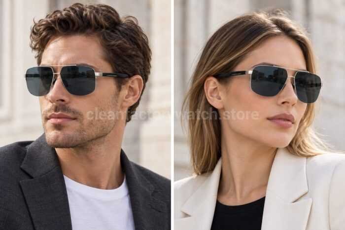Porsche Design P8943 Aviator Polarized Sunglasses | Silver-Tone Frame, Black Temples & Grey-Green Lenses - Image 2