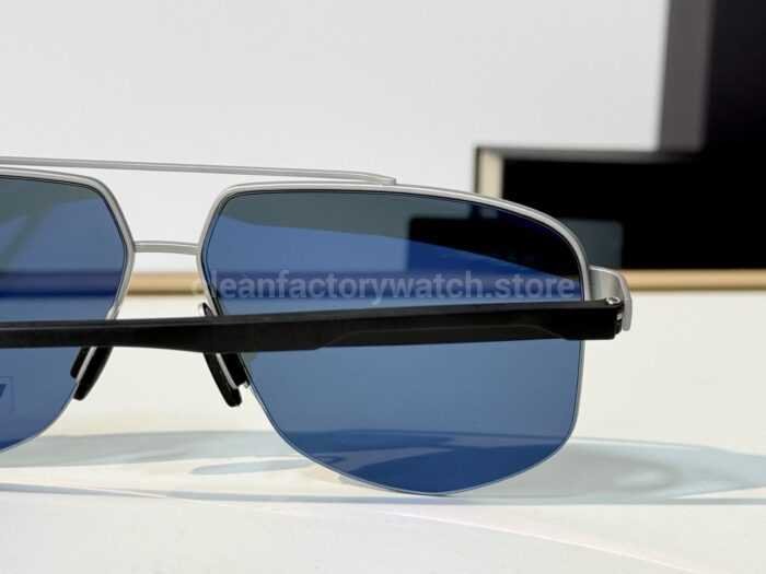 Porsche Design P8943 Aviator Polarized Sunglasses | Silver-Tone Frame, Double Bridge & Grey-Green Lenses - Image 9