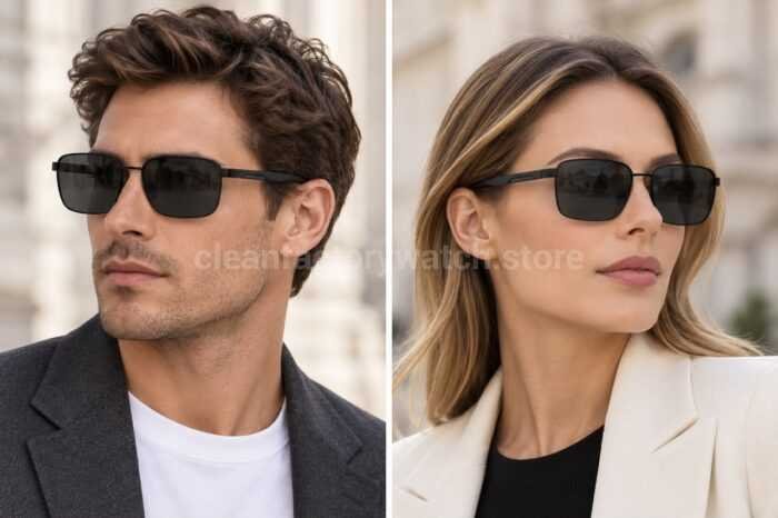 Porsche Design P8982 Square Polarized Sunglasses | Black Frame, Black Temples & Dark Grey Lenses - Image 2