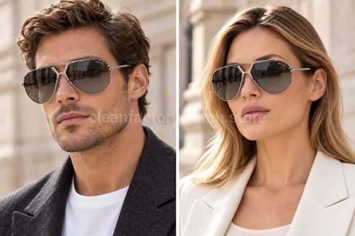 Tom Ford TF1060 Oversized Aviator Sunglasses | Silver-Tone Frame & Grey Gradient Lenses  Model: TF1060 - Image 2