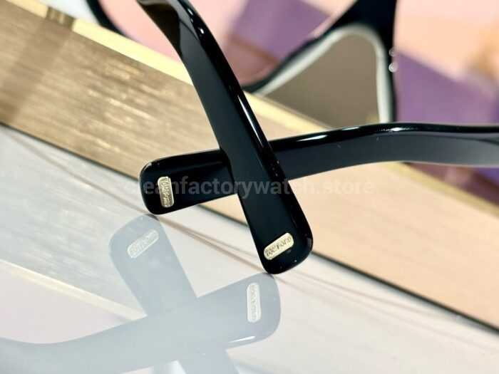 Tom Ford TF1093 RELLEN Oversized Aviator Sunglasses | Black Frame & Pink Lenses - Image 6