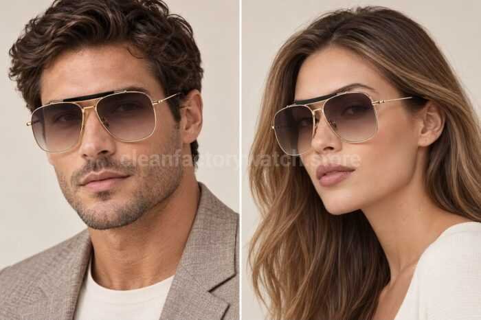Tom Ford TF557 Aviator Sunglasses | Gold Frame & Brown Gradient Lenses - Image 2