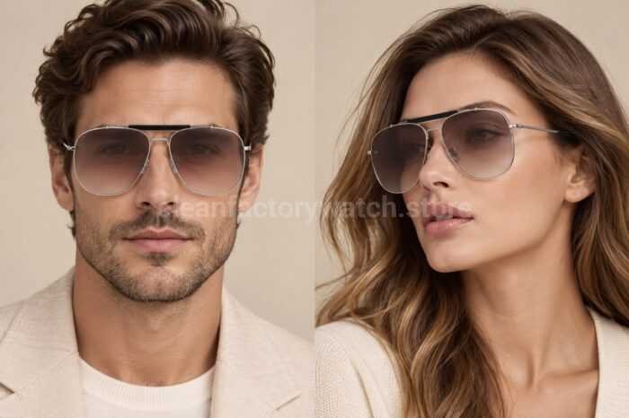 Tom Ford TF557 Aviator Sunglasses | Silver Frame & Brown Gradient Lenses - Image 2