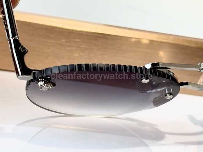 Versace VE2191 Round Sunglasses | Silver-Tone Frame with Grey Gradient Lenses - Image 8