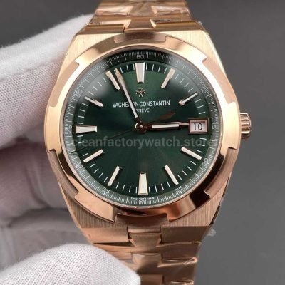 8F Factory Vacheron Constantin Overseas 4520V210R B967 41mm Full Rose Gold Green Dial (4)