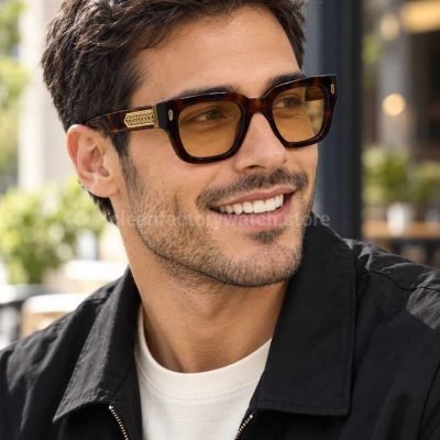 AMIRI Mulholland Square Sunglasses Dark Tortoiseshell Frame With Brown Gradient Lenses (6)
