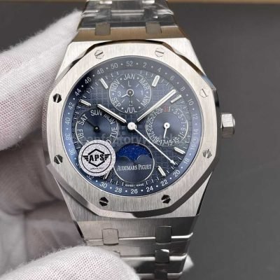 APS Factory Audemars Piguet Royal Oak Perpetual Calendar 26574ST.OO.1220ST.02 41mm Full Steel Blue Dial (7)