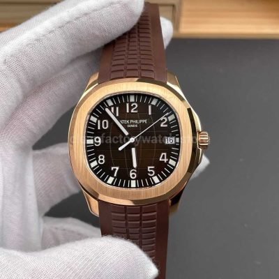 BBF Factory Patek Philippe Aquanaut 40mm 5167R 001 Rose Gold Brown Rubber Strap Brown Dial (10)