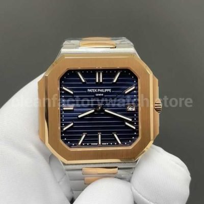 BBF Factory Patek Philippe Cubitus 58211AR 001 45mm Half Rose Gold Blue Dial (5)