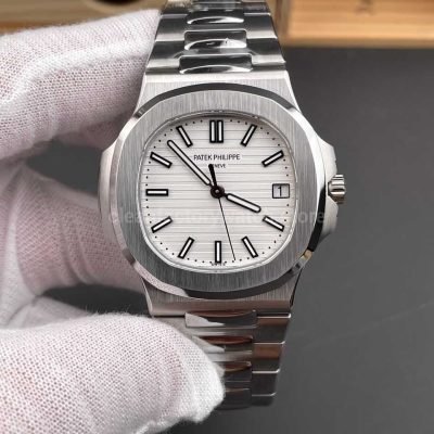 BBF Nautilus white dial 40mm clean steel layout