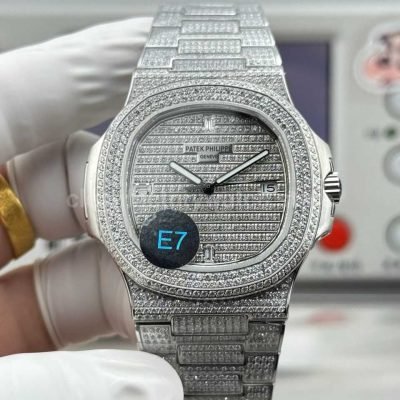 E7 Nautilus 5719G-001 diamond dial white gold 40mm