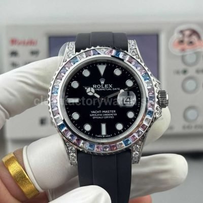 FH Factory Counterweight Rolex Yacht Master 126679SABR 0002 40mm White Gold Oysterflex Diamond B (7)