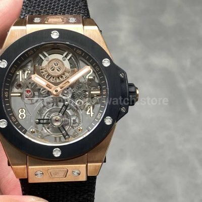 HB Factory Hublot Big Bang Tourbillon 429.NS.0170.RX.YOS 45mm Rose Gold Canvas Strap C (5)