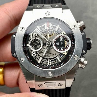 HB Factory Hublot Big Bang Unico 45mm 411.NX.1170.RX Titanium Rubber Strap Skeletonized Dial (8)
